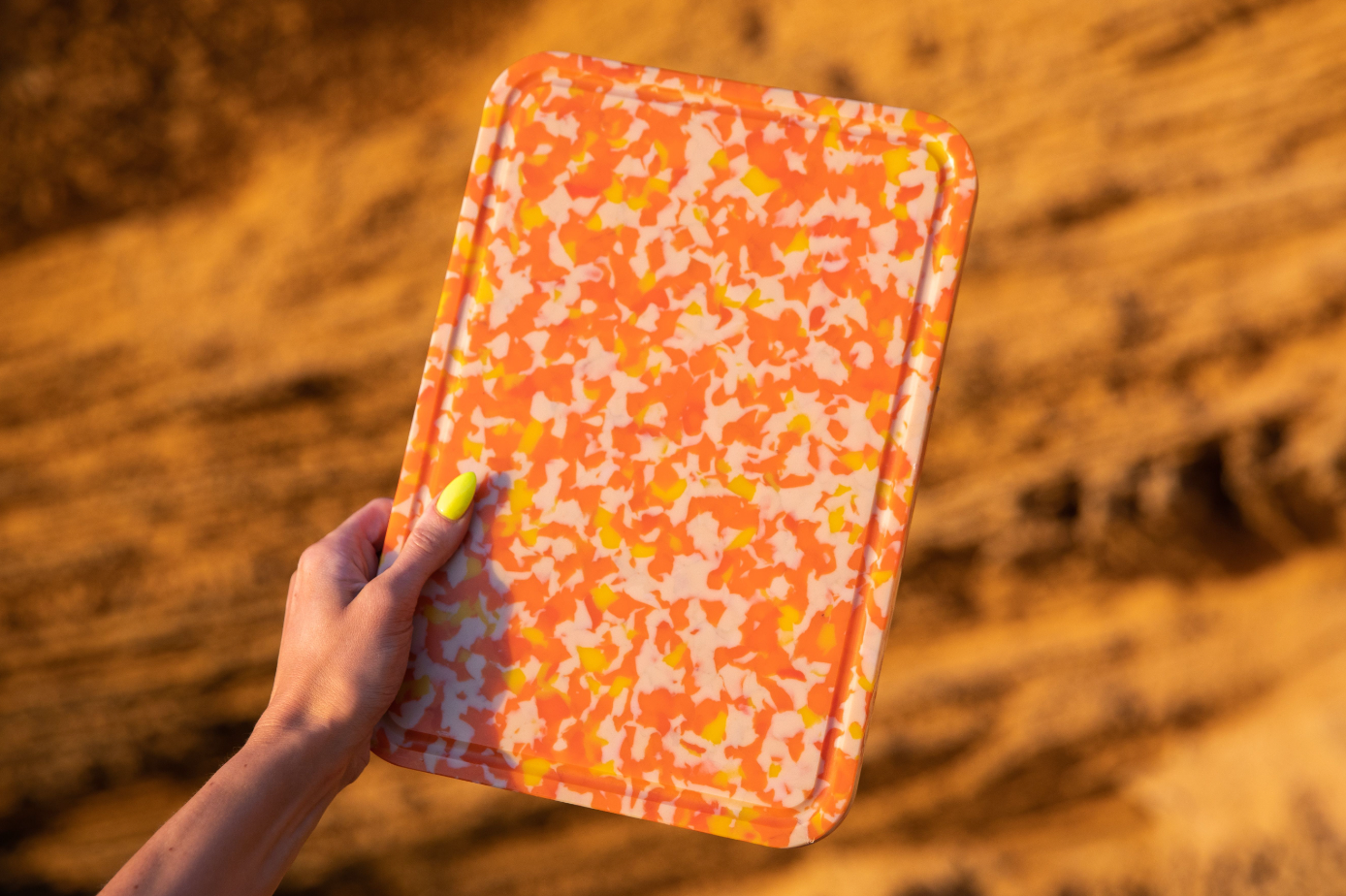 Orange funky chopping board