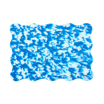 Blue and white wavy chopping board by Pinchy – aesthetic designer kitchenware