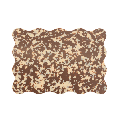 Chocolate and beige wavy chopping board by Pinchy – aesthetic brown and beige kitchenware