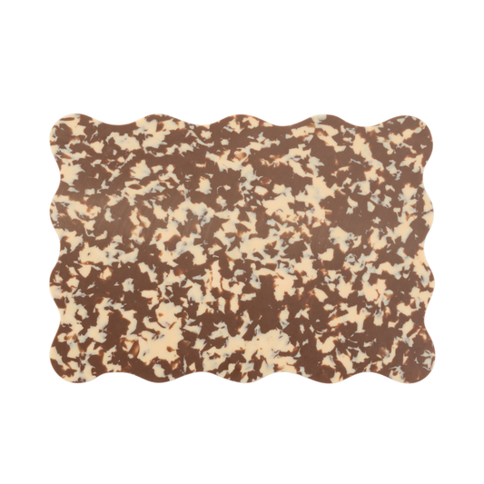 Chocolate and beige wavy chopping board by Pinchy – aesthetic brown and beige kitchenware